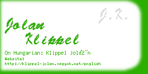 jolan klippel business card